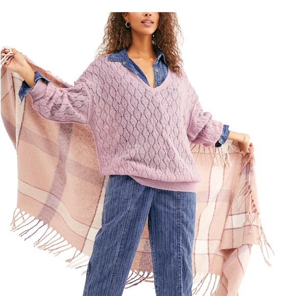 Free People say hello sweater in lilac - Picture 2 of 7